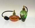 hand made blown colourful glass perfume