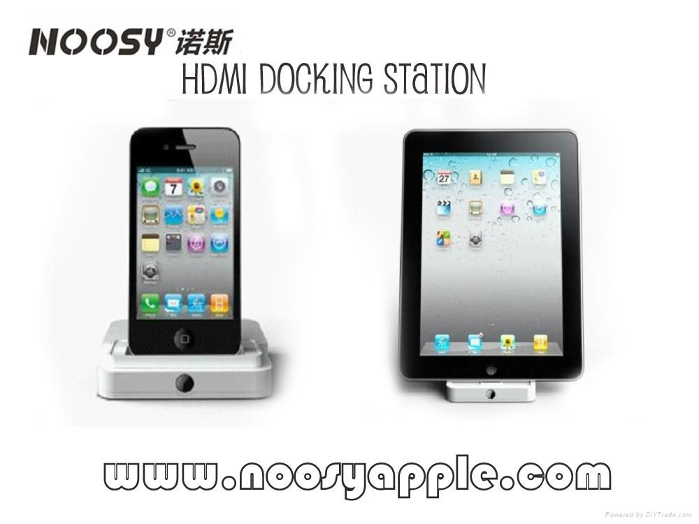 HDMI remote control dock for iPhone4 iPad2 iPod touch4