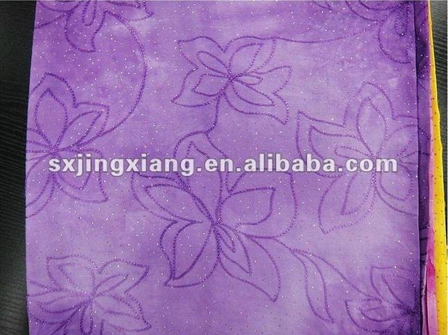 Rayon Embroidery wholesale Fabric with metallic 2