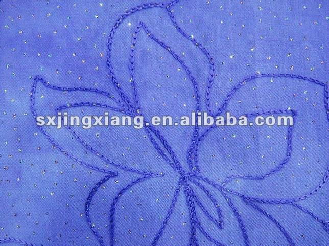 Rayon Embroidery wholesale Fabric with metallic 4