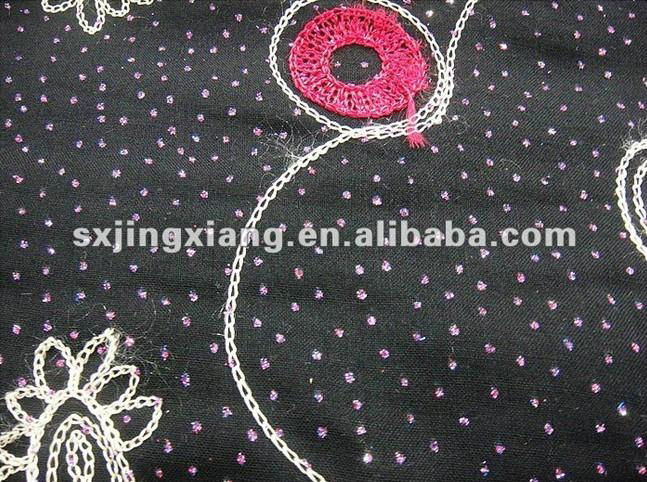 Rayon Embroidery wholesale Fabric with metallic 5