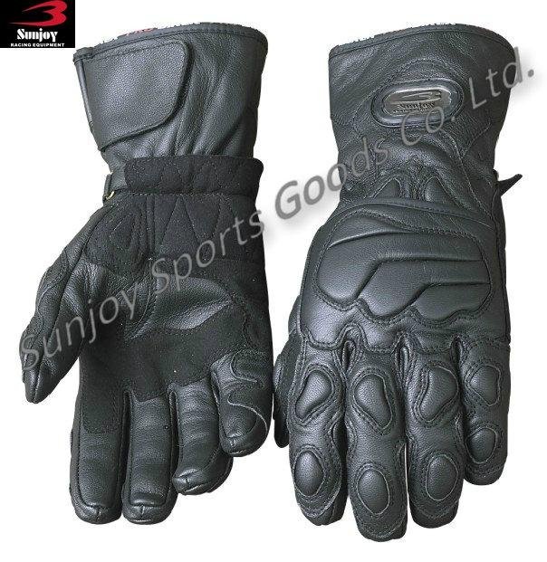 Black Full Finger Mototorcycle Gloves