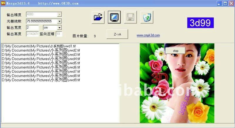Software for Merge Large 3D  Lenticular Picture 3