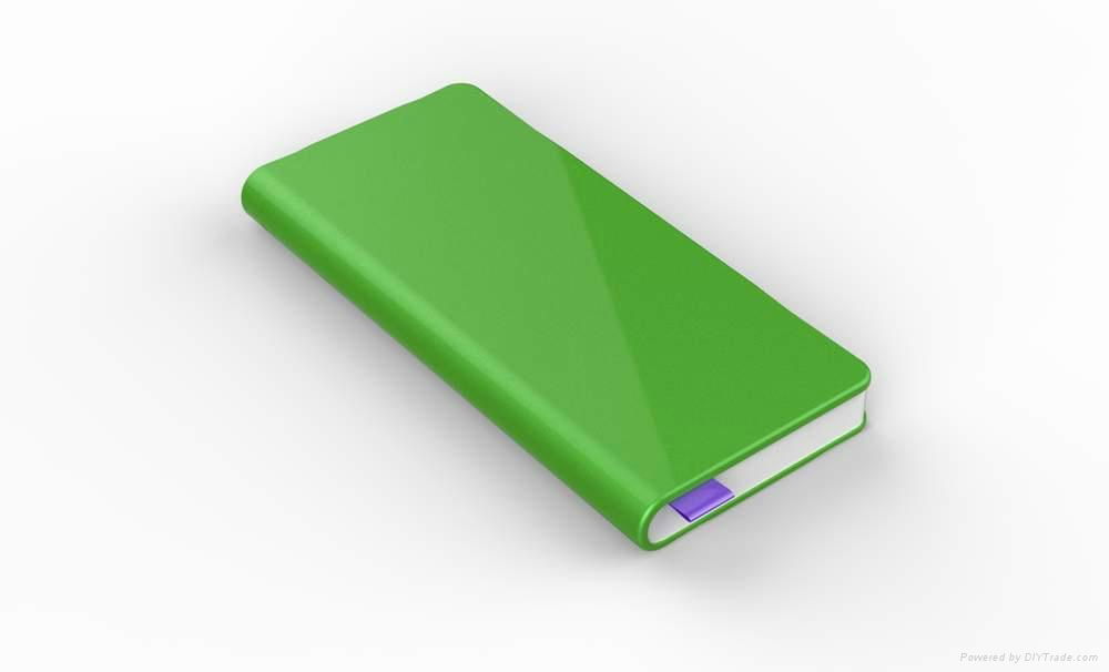 Ultra thin power bank with 6000mah capacity, book shaped 2