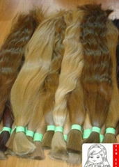 Russian Light Brown Raw Bulk Hair ponytails