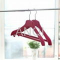 Velvet Flocked Hangers with Tie Bar & Indent 2