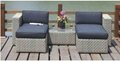 garden wicker sofa coffee table set patio outdoor rattan cane furniture 