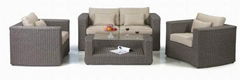 garden wicker sofa coffee table set