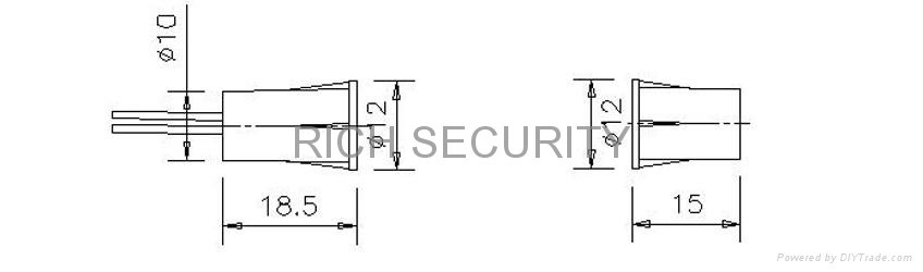 Excellent recessed door contact ideal for window with ROHS CE RZ-33A 2