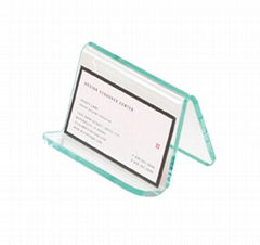 2012 Glasstique Business Card Holder Green NEW