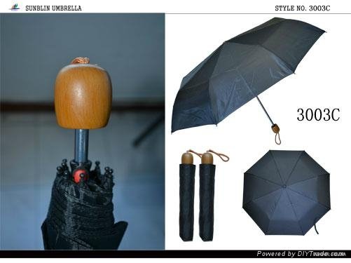 Cheap 3 Fold Promotional Umbrellas