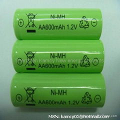 AA600mah 1.2v nimh battery for electric