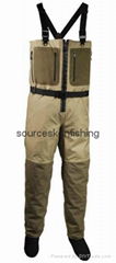 Breathable zip lock wader