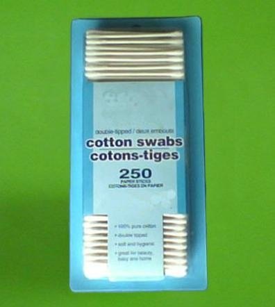 250pcs paper cotton swabs in the blister card