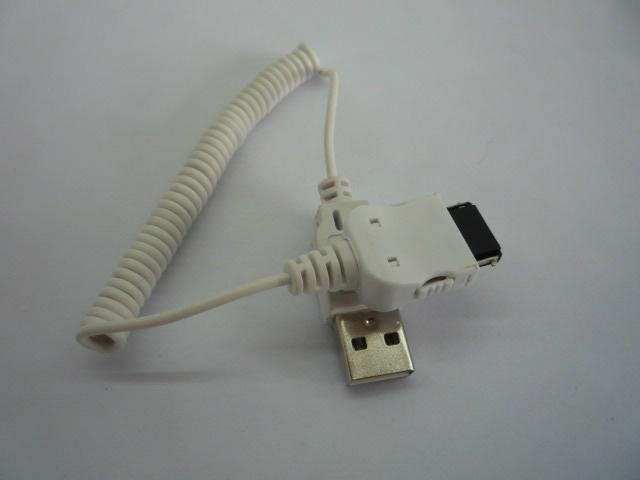 Battery charger Coiled cable for Iphone