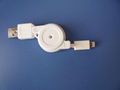 USB A M to Iphone5 Retractable Cable 1