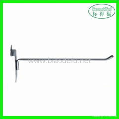 Chrome metal slatwall hook