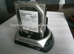 USB2.0 to Dual SATA HDD docking station with cloning 