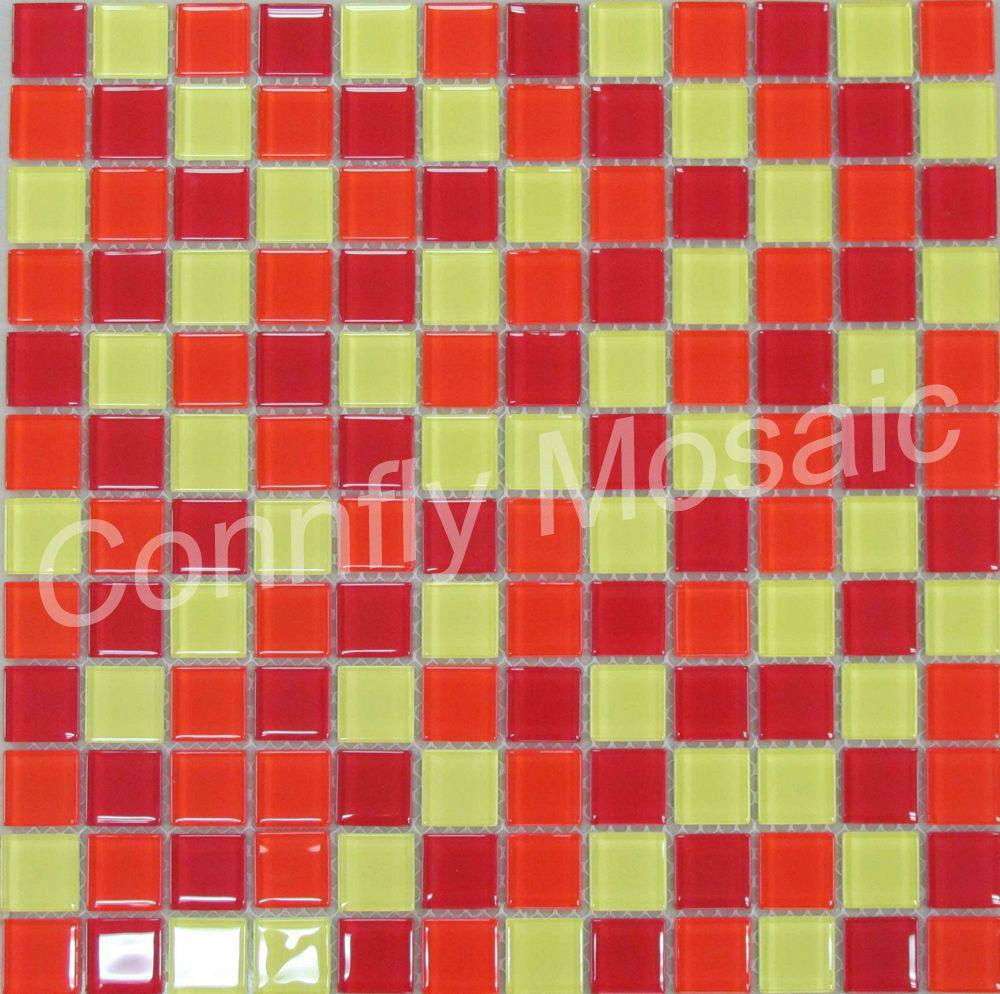 Red Series Grossy Glass Mosaic  4