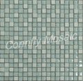 Super White Crystal and Stone Mixed Mosaic