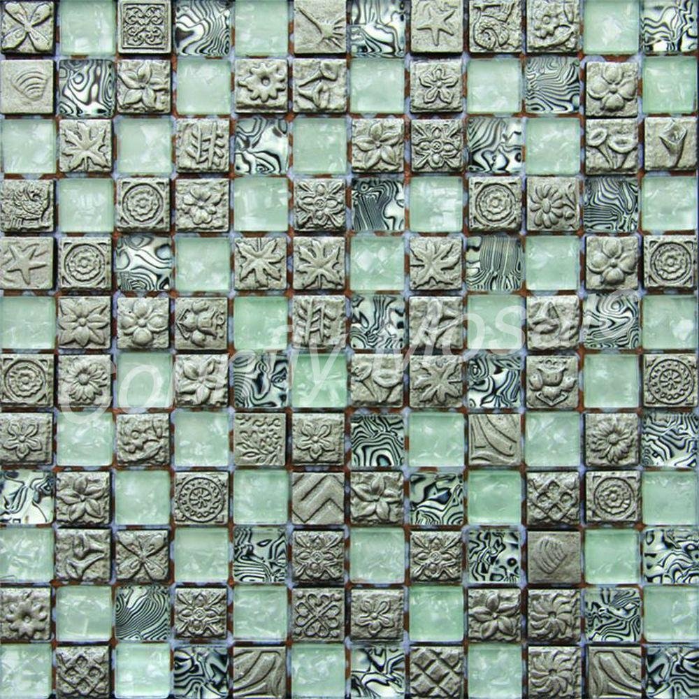 Resin and Shell Mixed Mosaic Tile 3