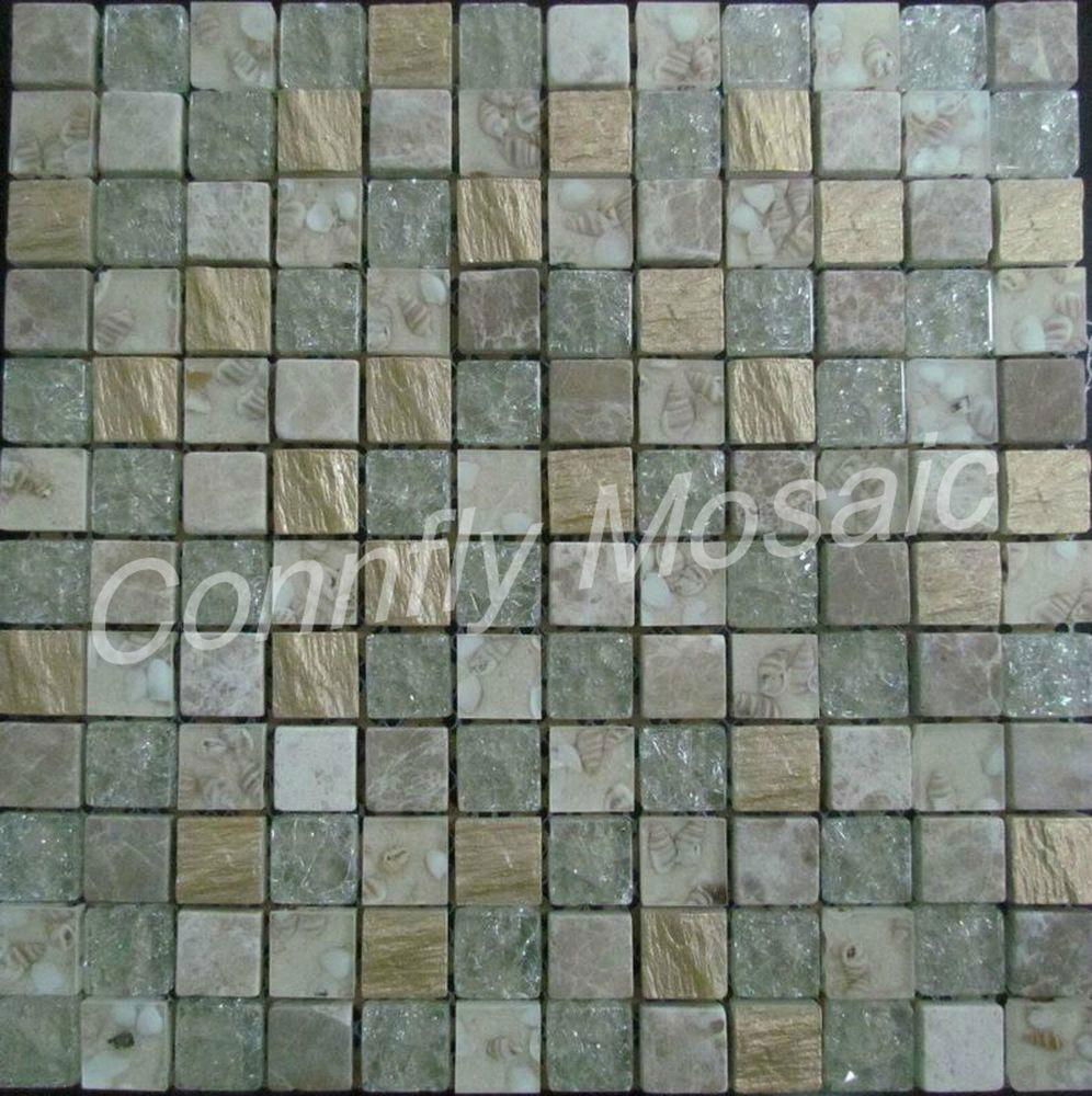 Resin and Shell Mixed Mosaic Tile 5