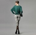 2013 Spring Lastest Design Office Lady Pleated Cowls Long Sleeve Contrast Knitti 3