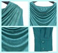 2013 Spring Lastest Design Office Lady Pleated Cowls Long Sleeve Contrast Knitti 5