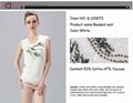 Ladies' Summer Fashion Sequin Ribbed Scoop Neck Sleeveless Knitted Beading Vest 