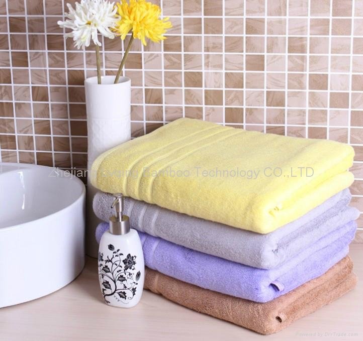 Lvqing Bamboo fiber striped satin bath towel 2
