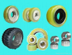 Electrical forklift wheels