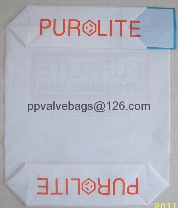 PE block bottom valve bag for 25kg packing