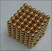 D12mm Neocube Magnet With Gold Coating (N35) 1