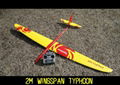 fiberglass 2m Electric RC plane Typhoon