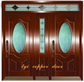 European style classic glass copper doors 2