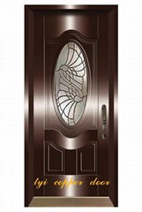 single copper door