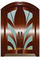 Modern glass copper door