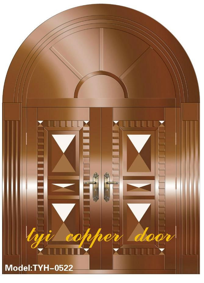 Luxury villa copper door