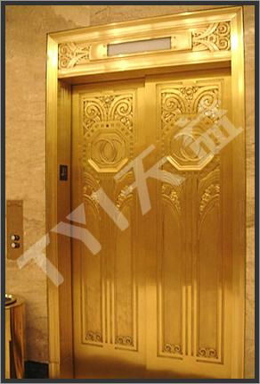 brass elevator door