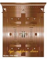 copper clad double entry doors