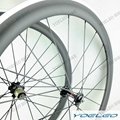 700C 50MM Carbon Clincher Wheels with Alloy Brake Surface  5