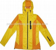 women colorful camping jacket Language Option  French 