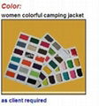 women colorful camping jacket Language Option  French  3