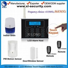 30 wireless zones GSM home intruder alarm system 