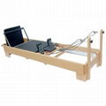 wooden Pilates reformer