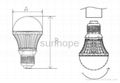 Epistar leds for 7w Led bulb with E27 2