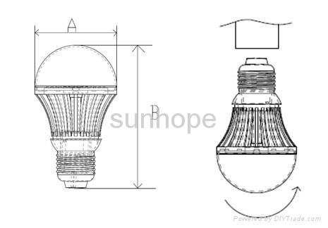 7w High Power led bulb E27 2