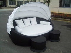 2012 hotsale rattan chaise lounge 