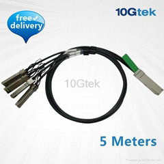 For Cisco QSFP+ to 4 SFP+ Copper Splitter cable 5m, Passive (QSFP-4SFP10G-CU5M)