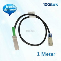 QSFP to CX4 DDR Cable 1m, Passive（CAB-QSFP/CX4-P1M ）